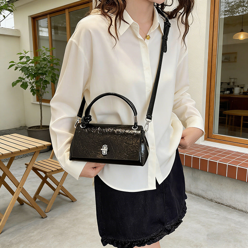 Bolso Retro Elegante para Mujer con Asa Superior | Bolso de Hombro y Crossbody Vintage