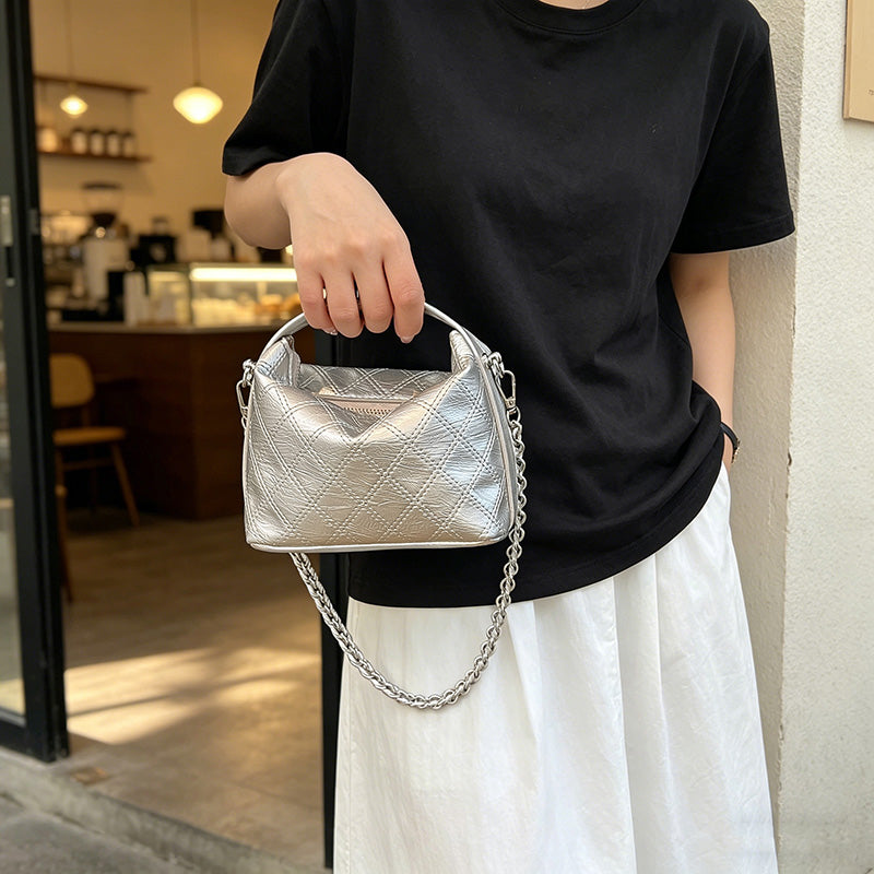 Bolso Mini Acolchado para Mujer con Cadena Metálica | Bolso Crossbody Elegante y Moderno