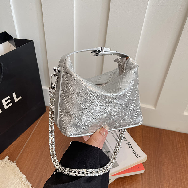 Bolso Mini Acolchado para Mujer con Cadena Metálica | Bolso Crossbody Elegante y Moderno