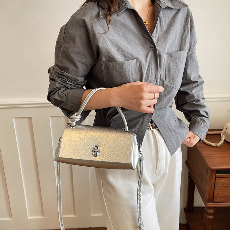 Bolso Retro Elegante para Mujer con Asa Superior | Bolso de Hombro y Crossbody Vintage
