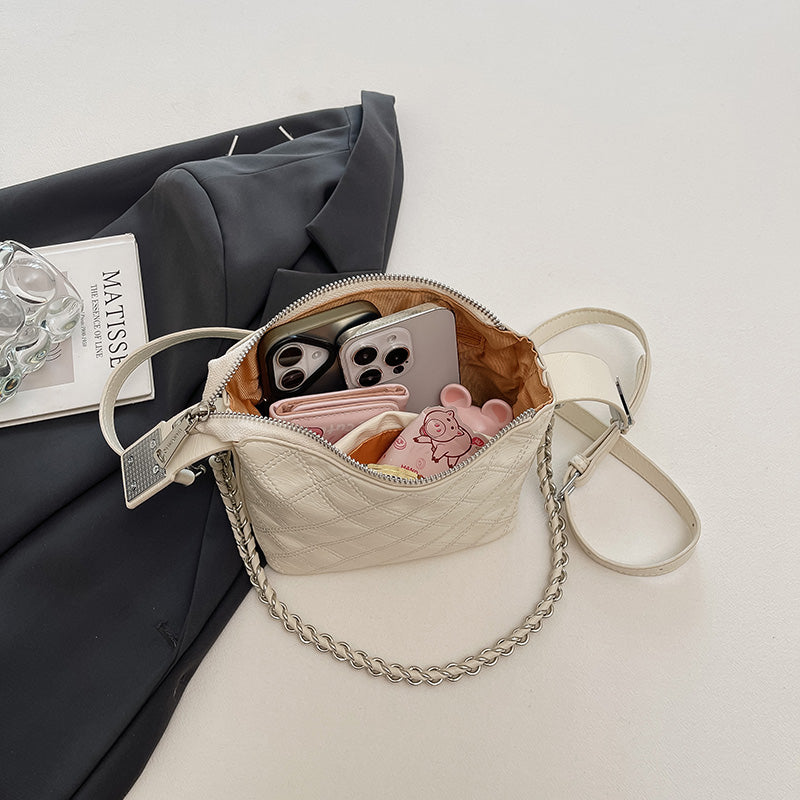 Bolso Mini Acolchado para Mujer con Cadena Metálica | Bolso Crossbody Elegante y Moderno