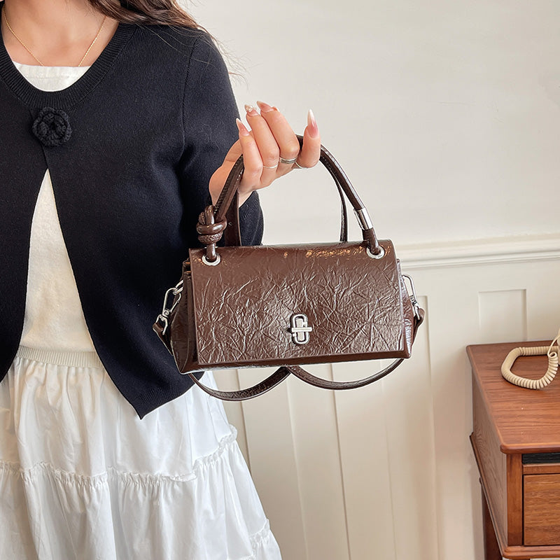 Bolso Retro Elegante para Mujer con Asa Superior | Bolso de Hombro y Crossbody Vintage