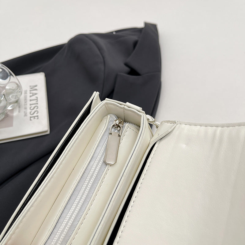 Bolso Crossbody Acolchado para Mujer con Cadena Metálica | Bolso Elegante Vintage de Hombro